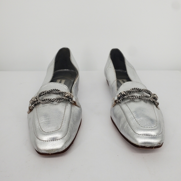 Gloria Vanderbilt Comanchee Loafers Flats Women 7.5 Shoes Silver - Picture 6 of 10